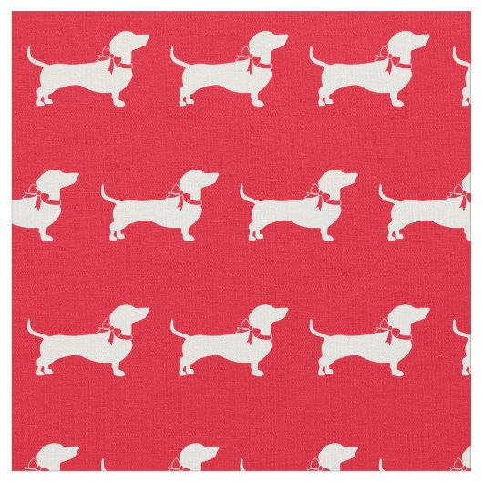 Dackel Weiner Hunde Silhouette Pet Rot Stoff (Nahaufnahme)