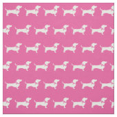 Dackel Weiner Hunde Silhouette Pink Stoff (Muster)