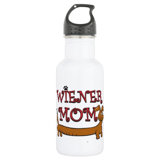 Dackel Weiner MAMA Trinkflasche (Vorderseite)