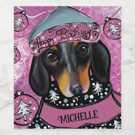 DACKEL WEINETIKETT (Einzelnes Label)