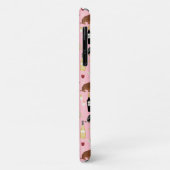 Dackel Weinmuster rosa Case-Mate iPhone Hülle (Hinten/Links)