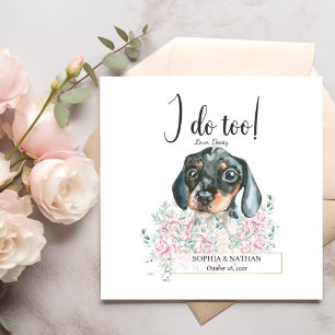 Dackel Welpe Dog Wedding Cocktail Napkins Serviette