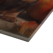 Dackel Welpe Herbst Kürbis Schneidebrett (Ecke)