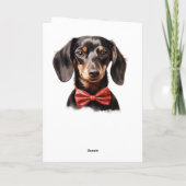 Dackel Welpe Hund Geburtstag Karte (Rückseite)