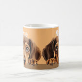 Dackel Welpe Hunde Kaffee Kaffee Kakaotee Tasse (Mittel)