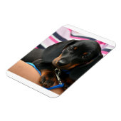 Dackel-Welpe niedlich Magnet (Linke Seite)