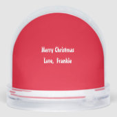 Dackel Welpe Personalisiert Snow Globe Schneekugeln (Rückseite)