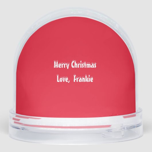 Dackel Welpe Personalisiert Snow Globe Schneekugeln (Rückseite)