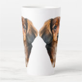 Dackel Welpe Portrait Dackel Dog Milchtasse (Vorderseite)