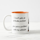 Dackel Welpe schlechte Einstellung Zweifarbige Tasse (Links)