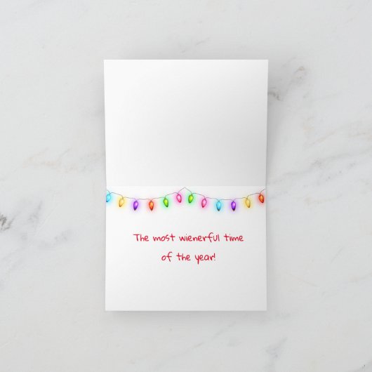 Dackel Welpe Weihnachtskarte Karte (Innenseite)