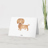 Dackel Welpen Hund Hund Happy Birthday Blue Card Karte (Rückseite)