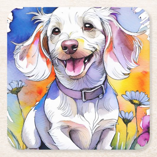 Dackel Welpen Hund Untersetzer (Vorderseite)
