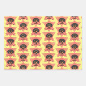 Dackel Welpen Hunde lieben - Dackel Geschenkpapier Set (Vorderseite 3)