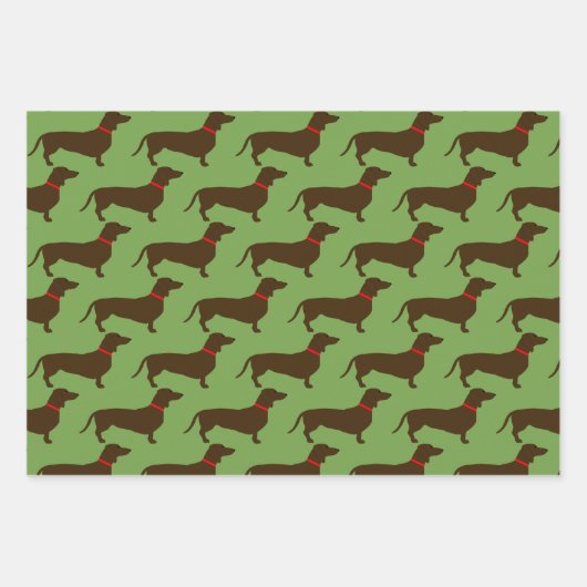 Dackel Welpen Hunde lieben - Dackel Geschenkpapier Set (Vorderseite 2)