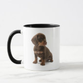 Dackel-Welpen-Kaffee-Tasse Tasse (Links)