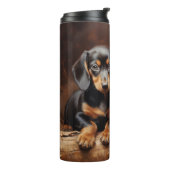 Dackel Welpen Thermosbecher (Nach links gedreht)