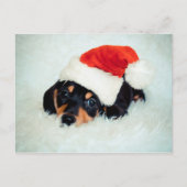 Dackel Welpen Weihnachten (Vorderseite)