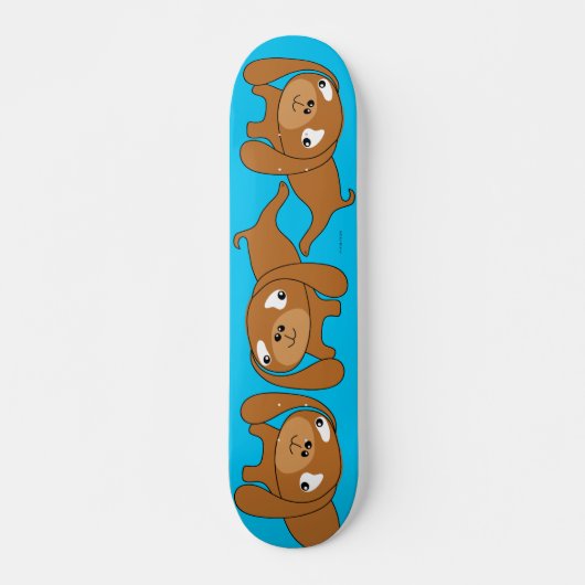 Dackel Welpenskateboard Skateboard (Vorne)