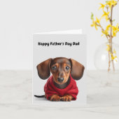 Dackel Welpenvater-Tageskarte Karte (Gelbe Blume)