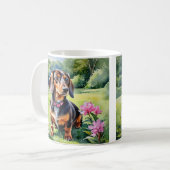 Dackel Welpenwurst Hund Niedliche Dackel Wasserfar Kaffeetasse (Vorderseite Links)