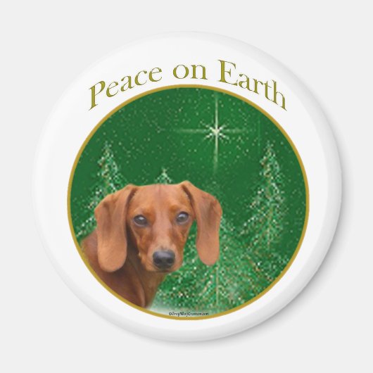 Dackel Weltfrieden - Magnet (Vorne)
