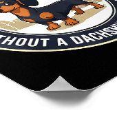 Dackel Wiener Hund Poster (Ecke)
