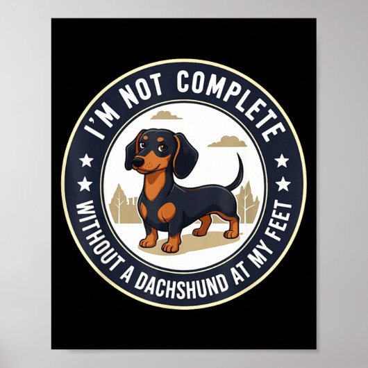 Dackel Wiener Hund Poster (Vorne)