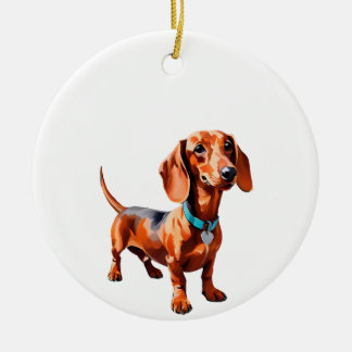 Dackel Wienerdog-Ornament-Idee Keramik Ornament