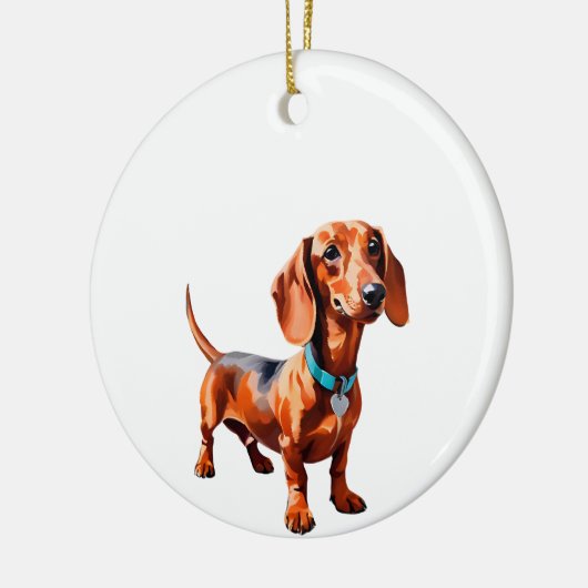 Dackel Wienerdog-Ornament-Idee Keramik Ornament (Links)