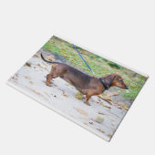 Dackel-Wildschweine Fußmatte (Schrägansicht)