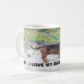 Dackel Wildschweine mit voller Liebe w pic Kaffeetasse (Vorderseite Links)