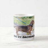 Dackel Wildschweine mit voller Liebe w pic Kaffeetasse (Mittel)