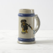 Dackel-Winden Bierglas (VorderseiteRechts)