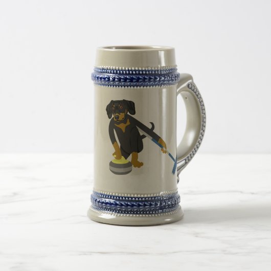 Dackel-Winden Bierglas (VorderseiteRechts)