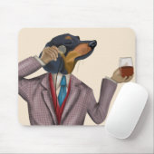 Dackel Wine Snob Mousepad (Mit Mouse)