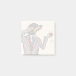 Dackel Wine Snob Post-it Klebezettel