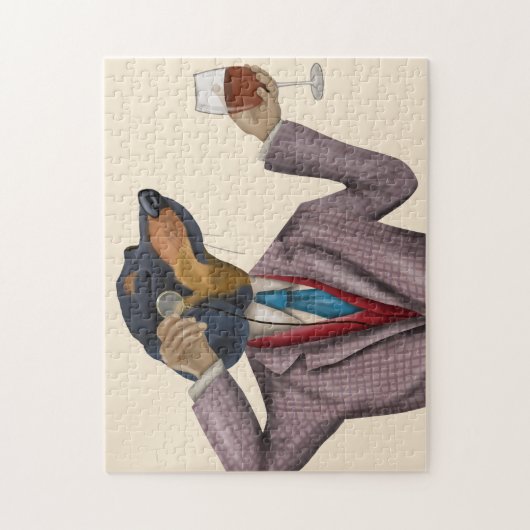 Dackel Wine Snob Puzzle (Vertikal)