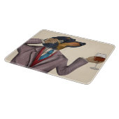 Dackel Wine Snob Schneidebrett (Ecke)