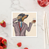 Dackel Wine Snob Serviette (Beispiel)
