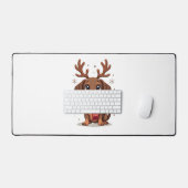 Dackel Winter Joy Schreibtischunterlage (Tastatur & Maus)