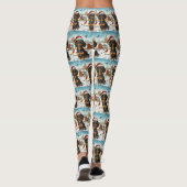 Dackel Winter Wonderland Weihnachtsfreude Leggings (Rückseite)