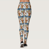 Dackel Winter Wonderland Weihnachtsfreude Leggings (Rückseite)