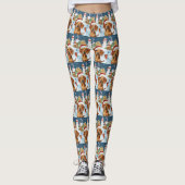 Dackel Winter Wonderland Weihnachtsfreude Leggings (Vorderseite)