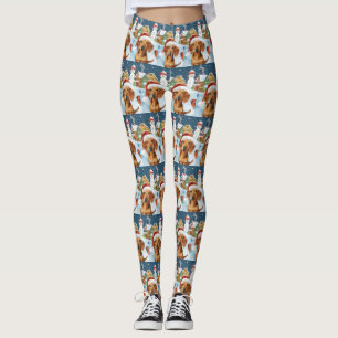 Dackel Winter Wonderland Weihnachtsfreude Leggings