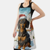 Dackel Winter Wonderland Weihnachtsfreude Schürze (InSitu)