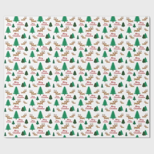 Dackel Winter Wonderland Weihnachtsgeschenk Wrap Geschenkpapier (Flach)