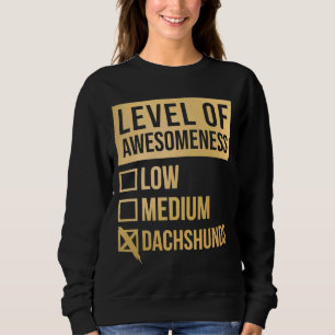 Dackel Witziger Umfang der Dackeln in Gold Sweatshirt