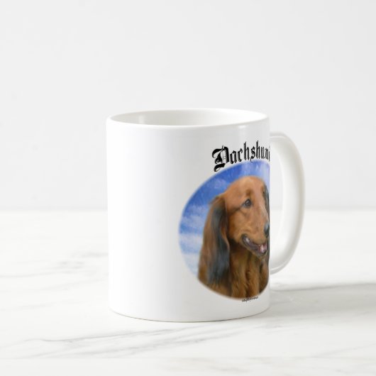 Dackel Wolken Kaffeetasse (VorderseiteRechts)
