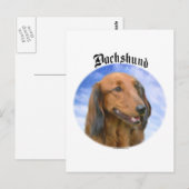 Dackel Wolken Postkarte (Vorne/Hinten)